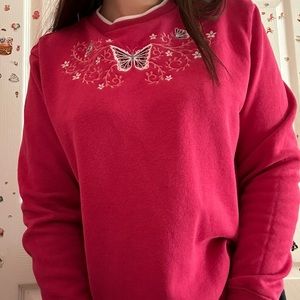 Grandma butterfly crew neck sweater sweatshirt